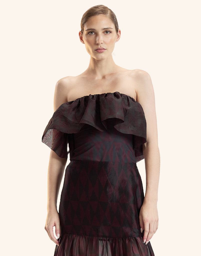 Eugenia Organza Flounce Top