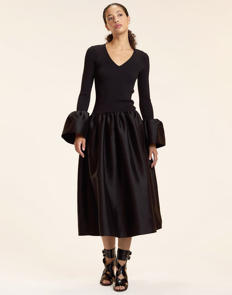 Fiona Silk Knit Combo Dress