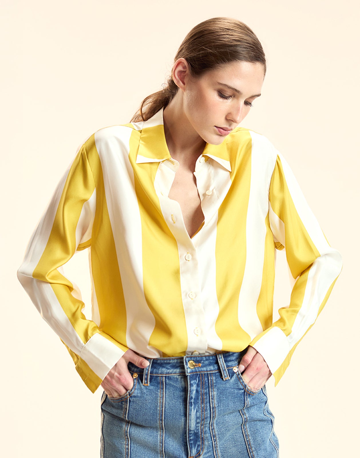 Collectible Stripe Silk Shirt