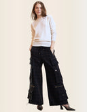 Gilded Grid Cargo Pants