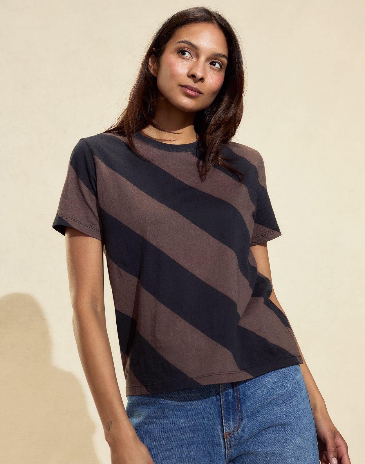 Diagonal Stripe Tee
