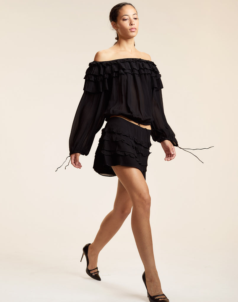 Bella Ruffle Mini Skirt