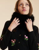 Faux Fur Headband in black