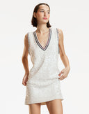 CYNTHIA ROWLEY WHITE SEQUIN DRESS