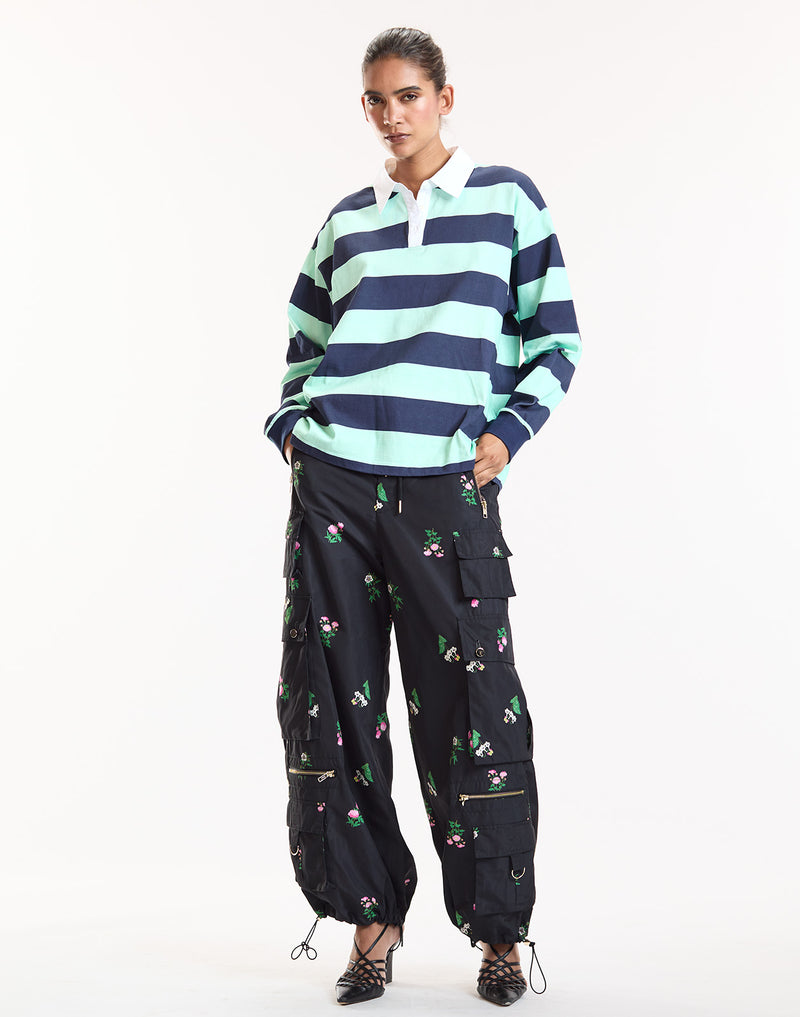 Bouquet Printed Cargo Pants