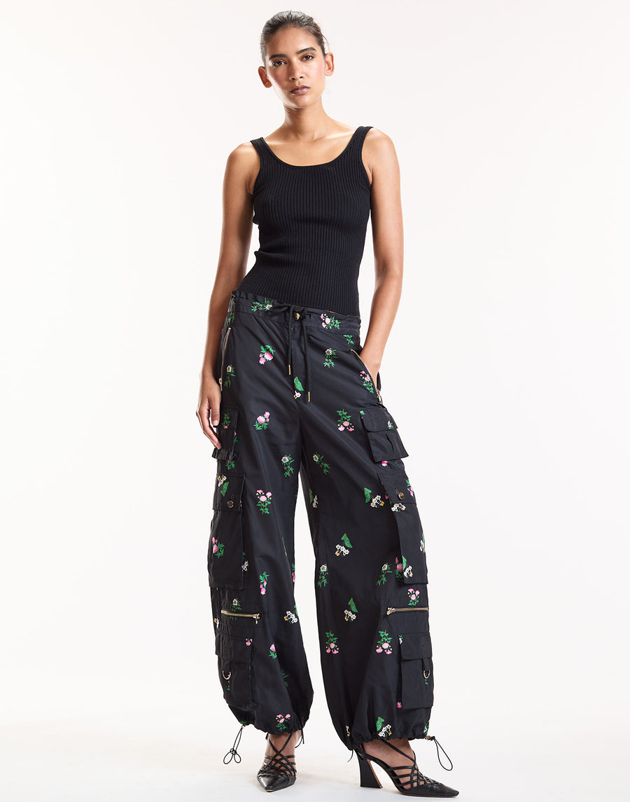Bouquet Printed Cargo Pants