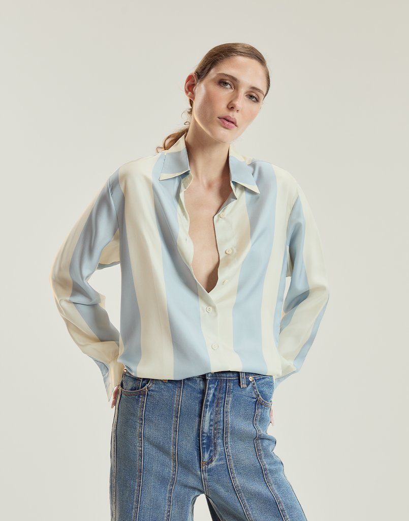 Collectible Stripe Silk Shirt