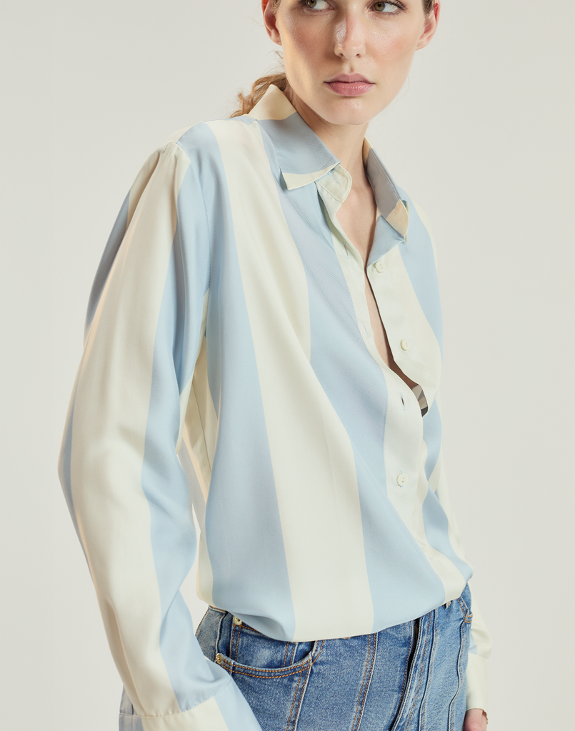 Collectible Stripe Silk Shirt