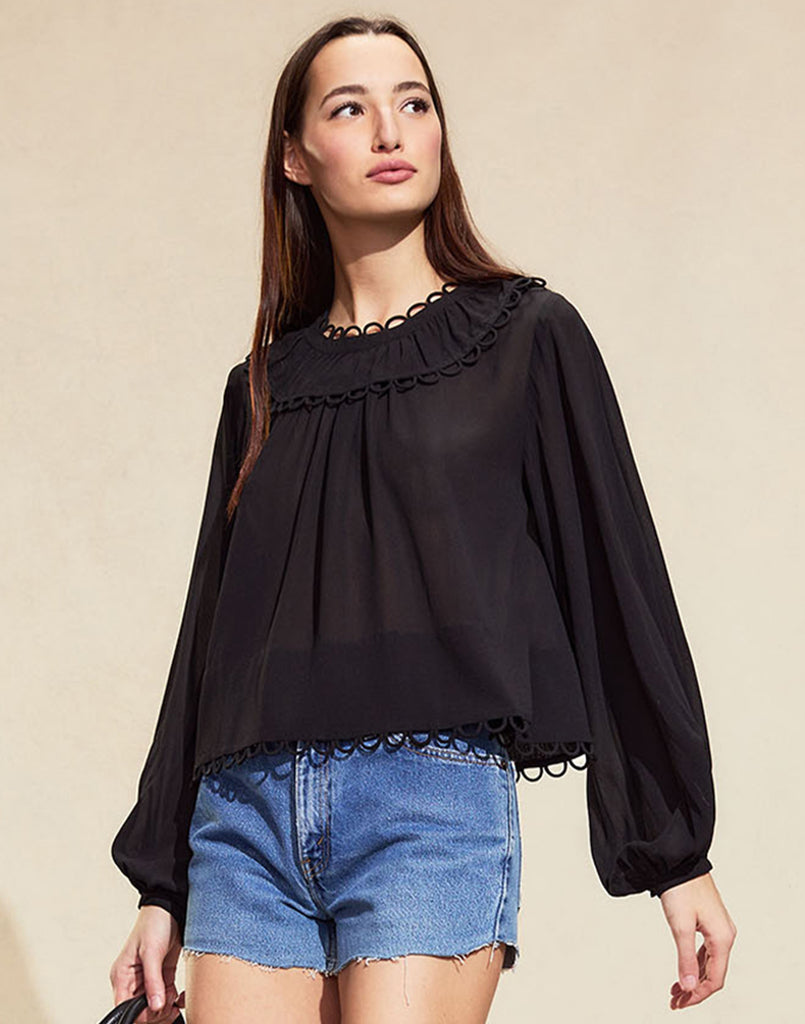 Cynthia Rowley Annabelle Long Sleeve Blouse