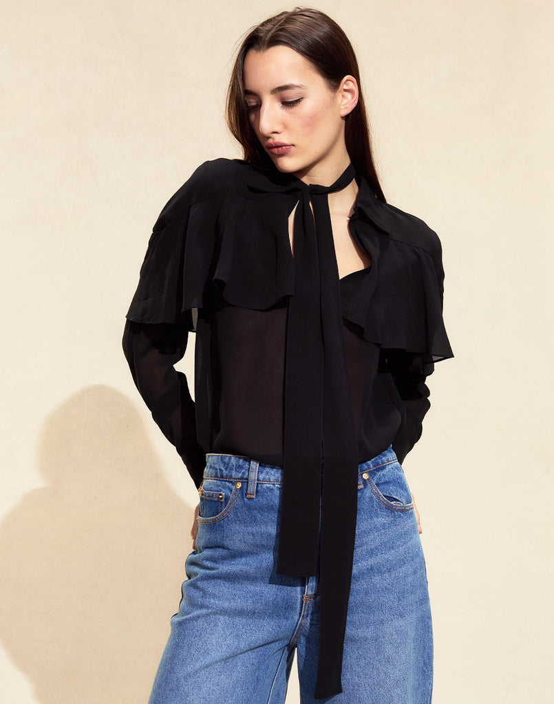 Cynthia Rowley Camille Ruffle Blouse