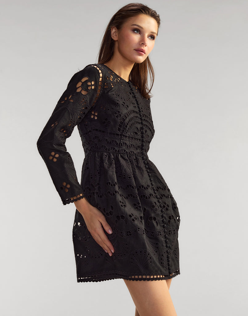 Eva Embroidered Mini Dress