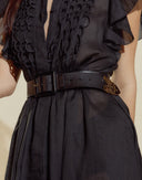 Cynthia Rowley Gold End Leather Belt