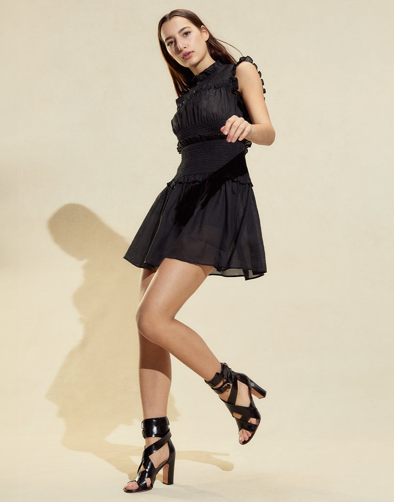Noir Ramie Mini Dress
