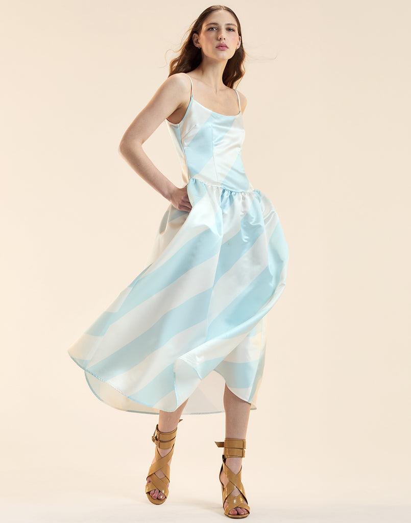 Genevive Satin Midi Dress