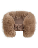 Faux Fur Headband in Camel