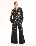 Black Floral Cotton PJ Bottoms