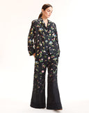 Black Floral Cotton PJ Bottoms
