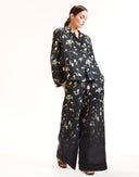 Black Floral Cotton PJ Bottoms