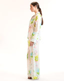 White Floral Cotton PJ Bottoms