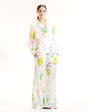 White Floral Cotton PJ Bottoms
