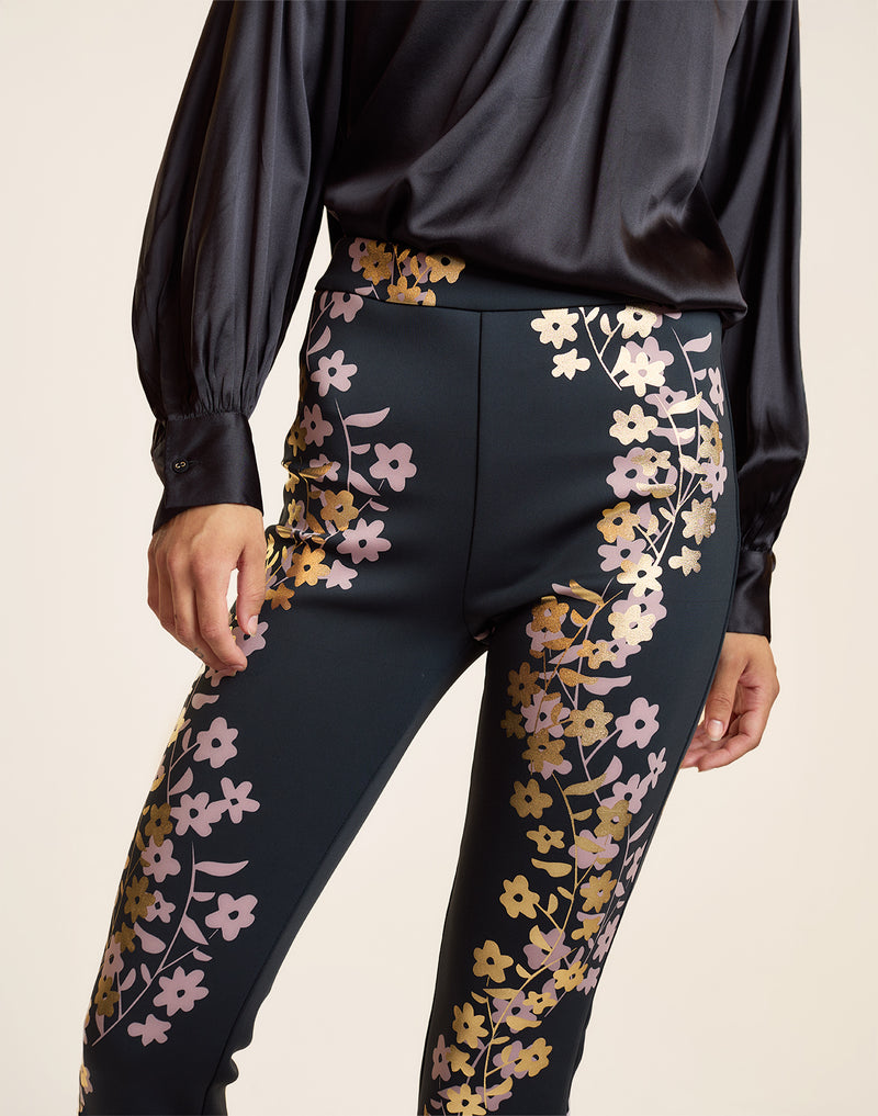 Metallic Bonded Pants