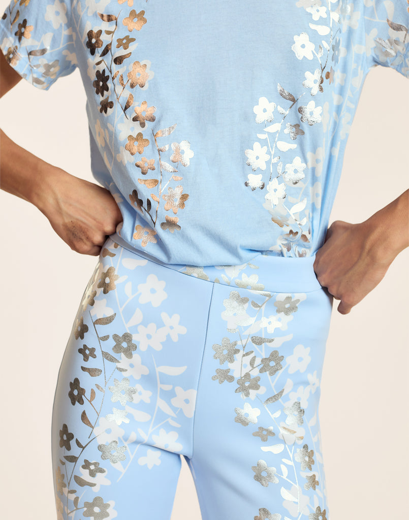 Metallic Bonded Pants