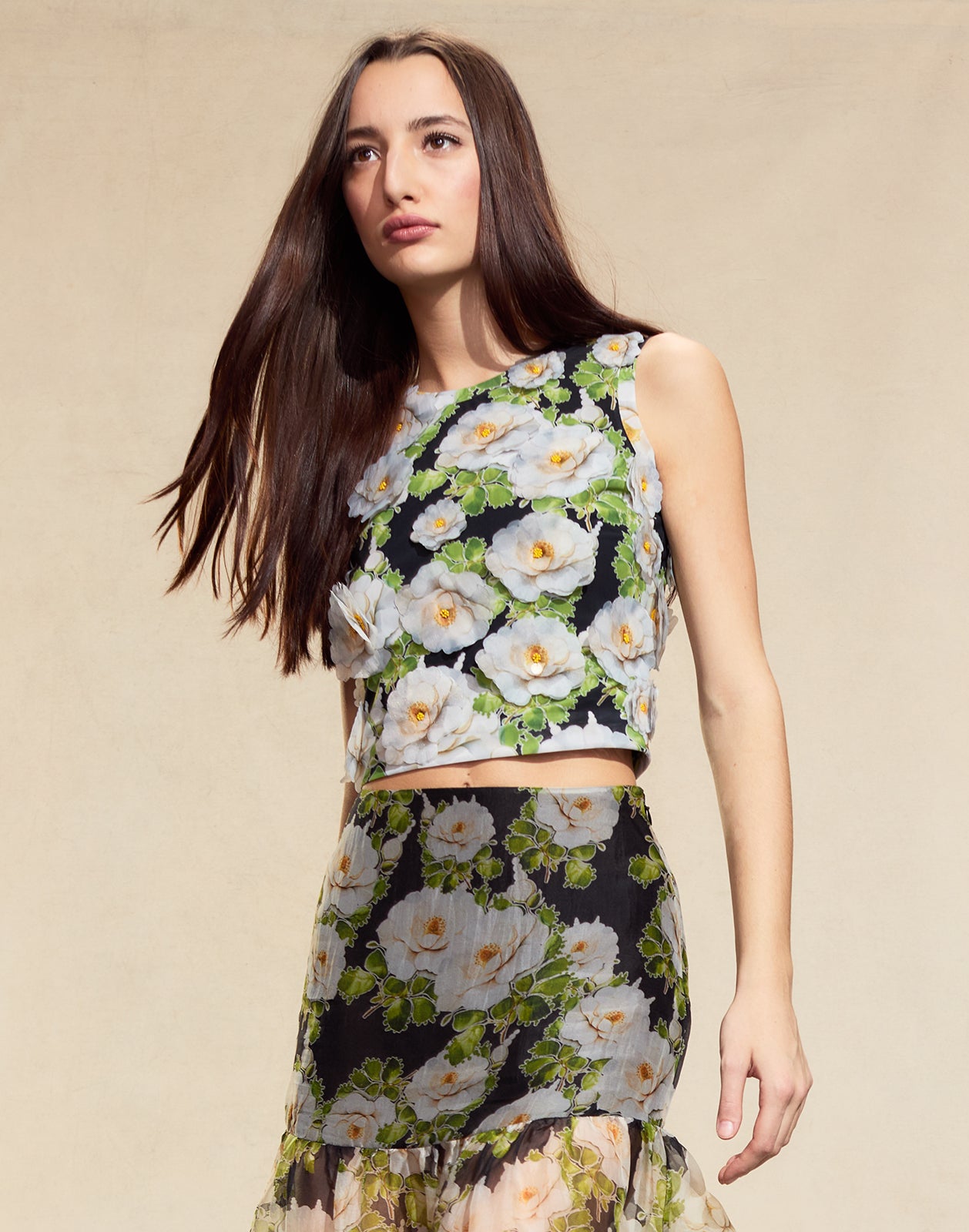 Cornelia Flower Applique Top