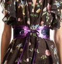 Cynthia Rowley Purple Vegan Leather Metallic Belt