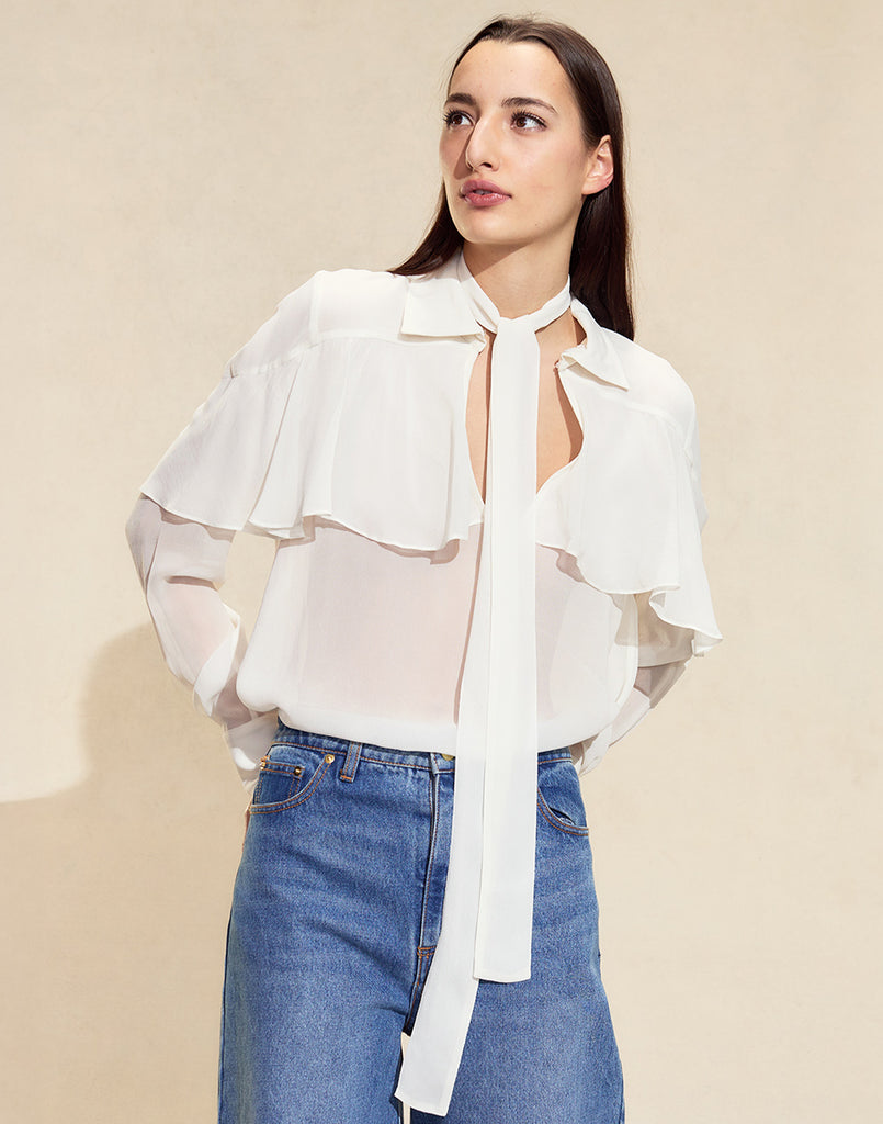 Cynthia Rowley Camille Ruffle Blouse
