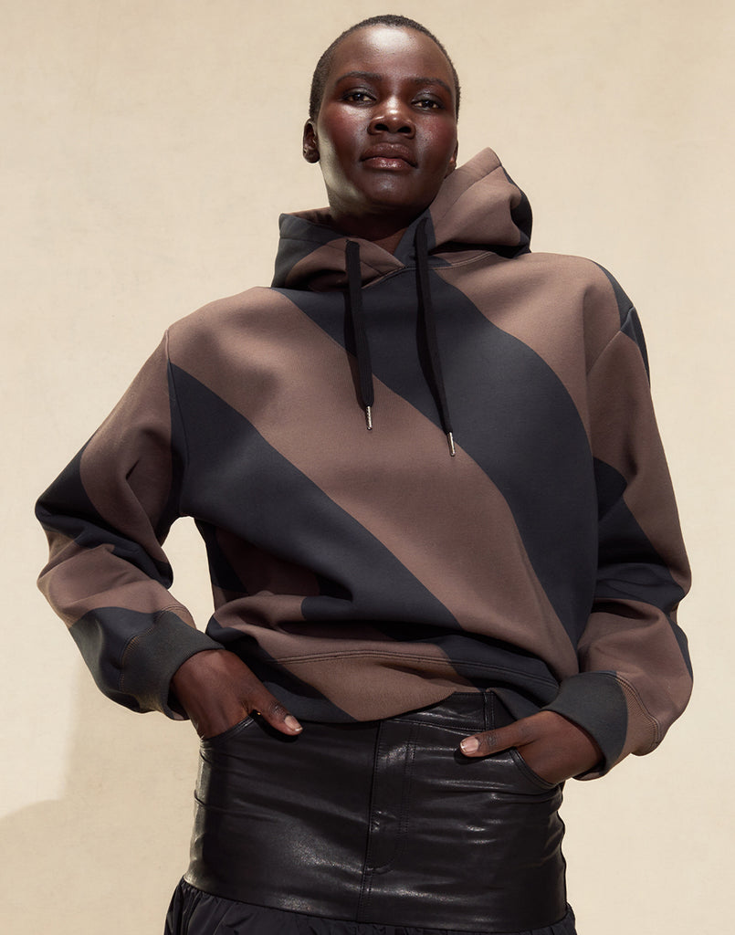 Cynthia Rowley Drew Striped Hoodie