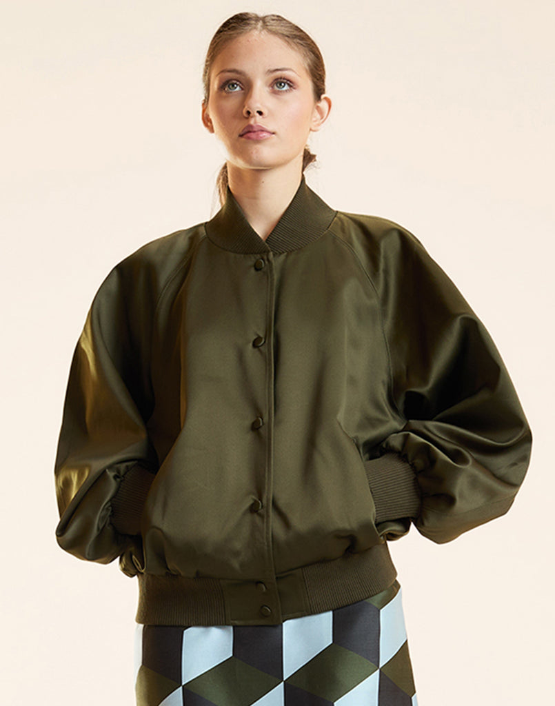 Satin Bomber Jacket