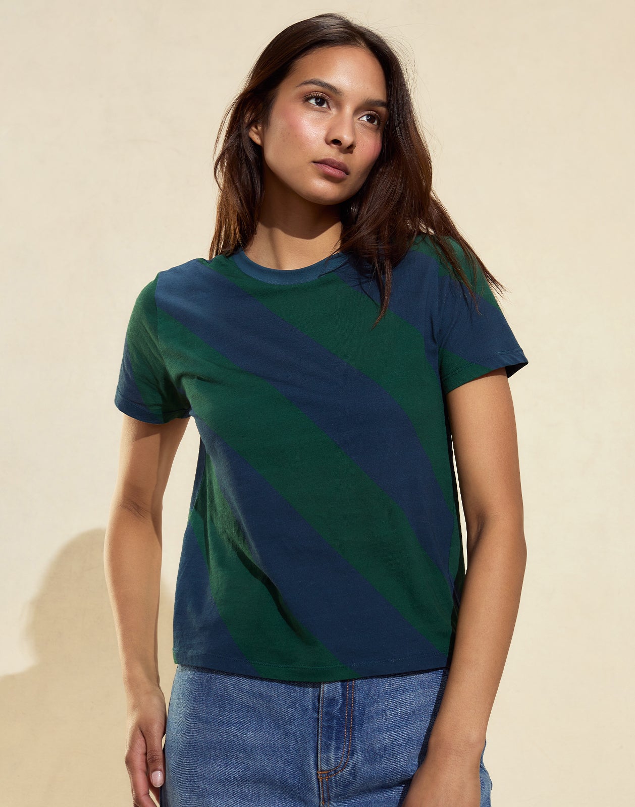 Diagonal Stripe Tee
