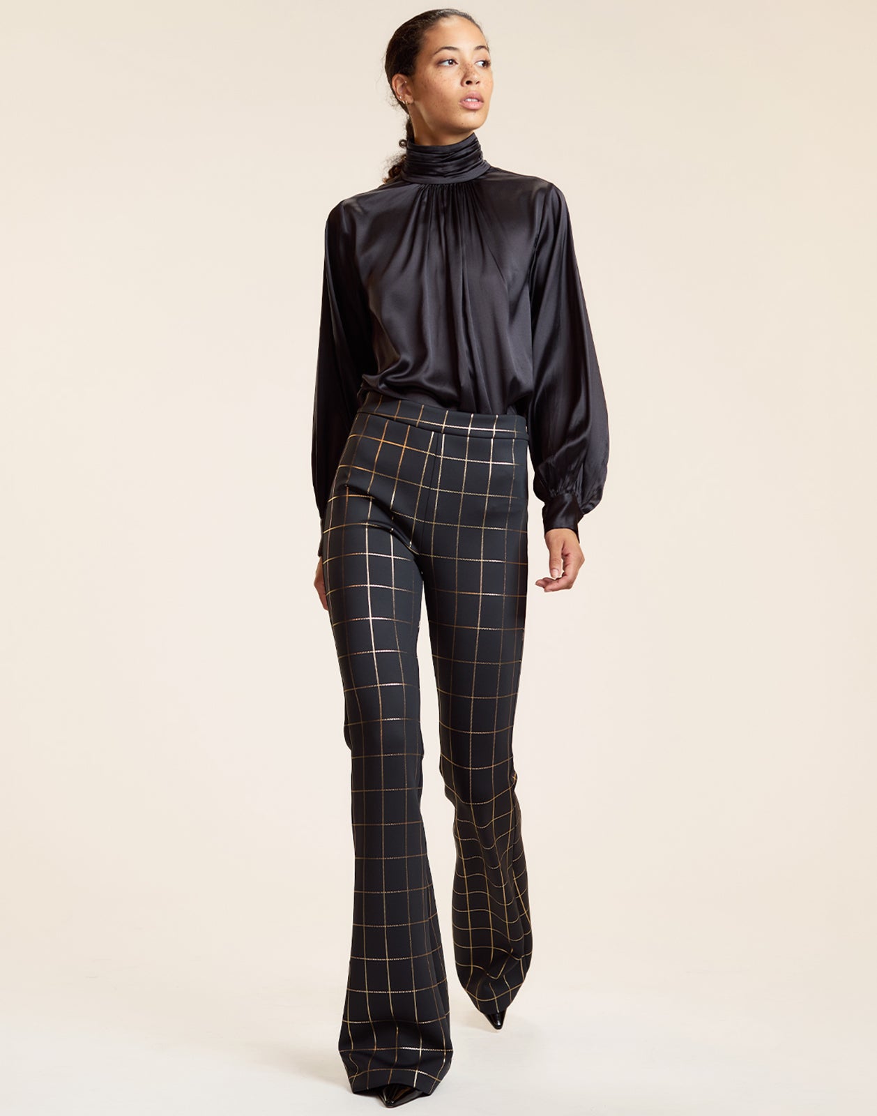 Metallic Bonded Pants