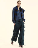 Cynthia Rowley Plaid Cargo Pants