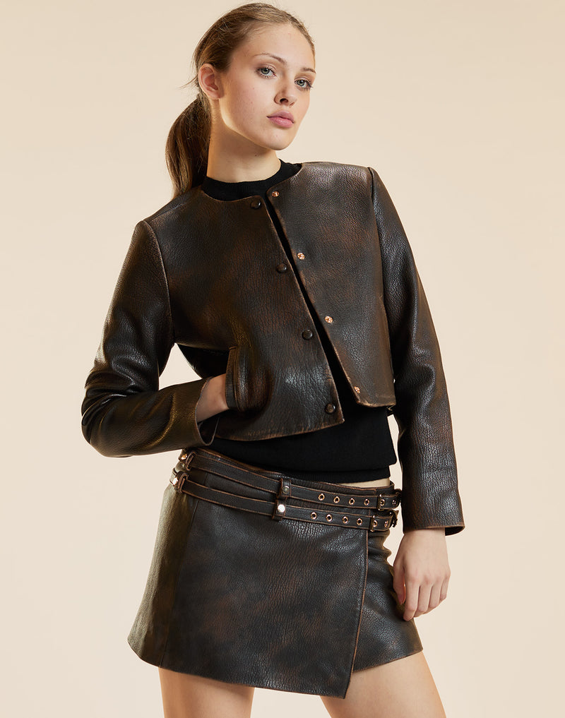 LEATHER Jacket in Brown
