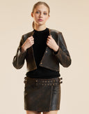 LEATHER JACKET in Brown