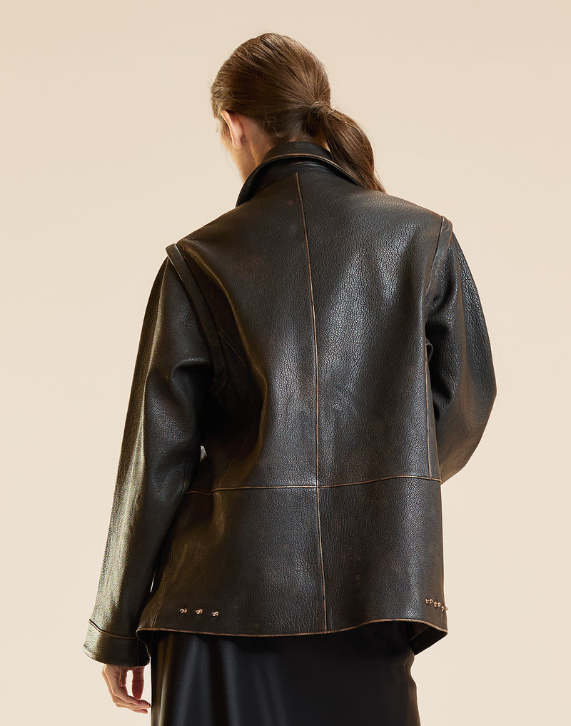 Winona Convertible Leather Jacket