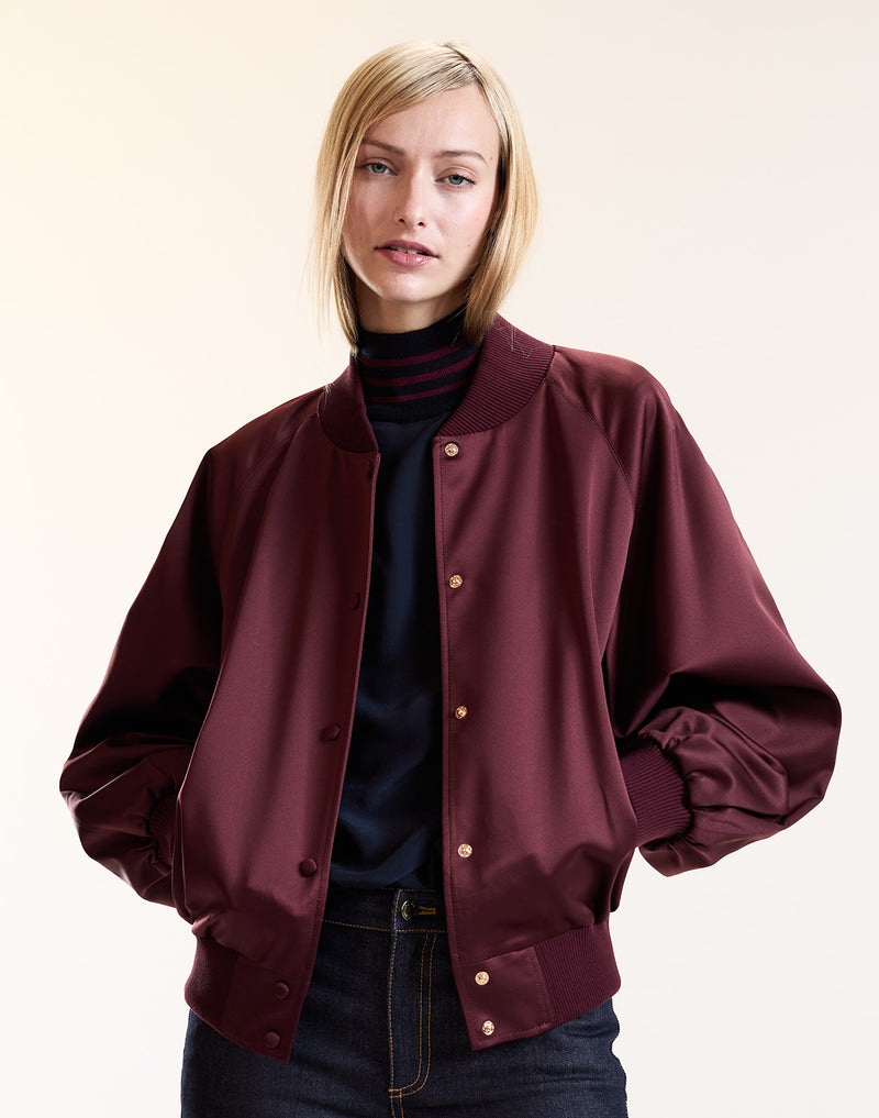 Satin Bomber Jacket