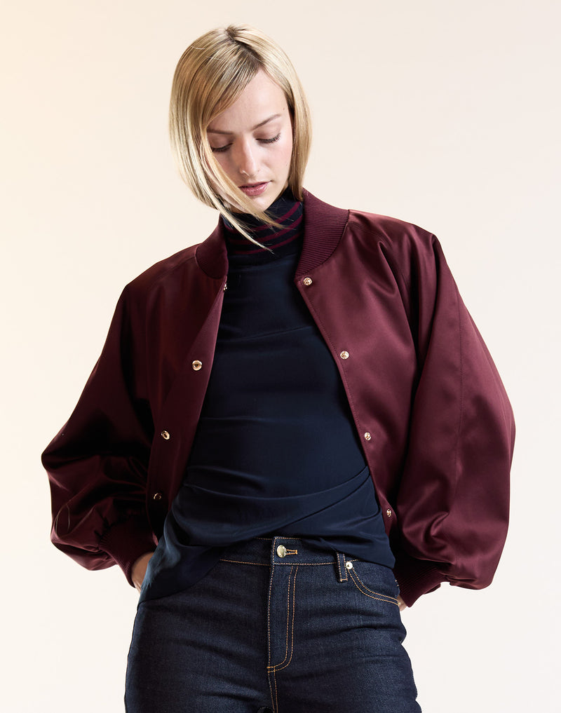 Satin Bomber Jacket