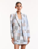 Multi Color Patchwork Blazer