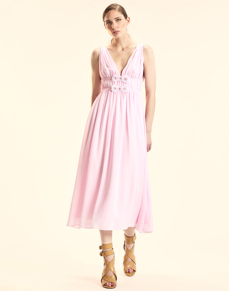 Amelie Silk Midi Dress