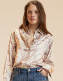 COLLECTIBLE SILK SHIRT- Taupe