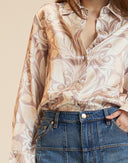 COLLECTIBLE SILK SHIRT- Taupe