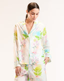 White Floral Cotton PJ Top