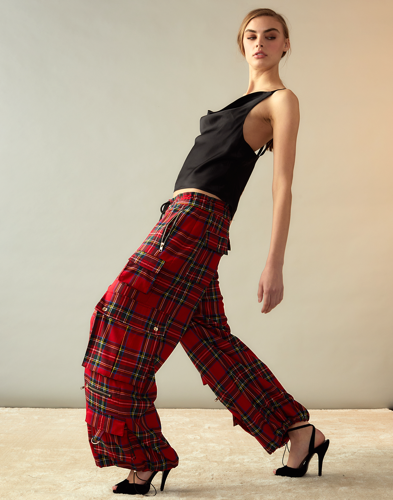 Buy Pink Plaid Pants Online In India -  India