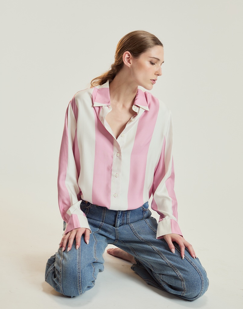 Collectible Stripe Silk Shirt