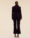 VELVETEEN MID RISE CROPPED FLARED PANTS