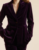Velveteen Suit Jacket in purple