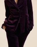 Velveteen Suit in purple