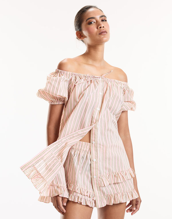 Bardot Stripe Short
